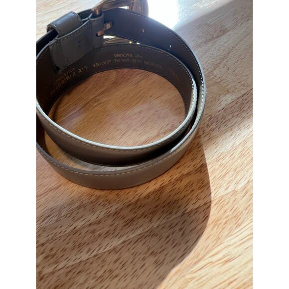Liz Claiborne Black Leather Gold Buckle Belt Size Small JL - Picture 4 of 11